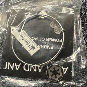 NWT Alex and Ani Disney’s Star Wars Imperial Symbol charm bracelet.